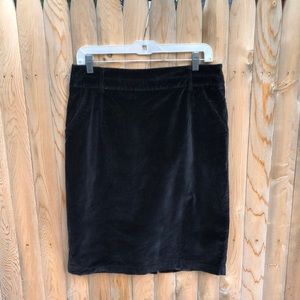 Boden black velvet skirt size 14